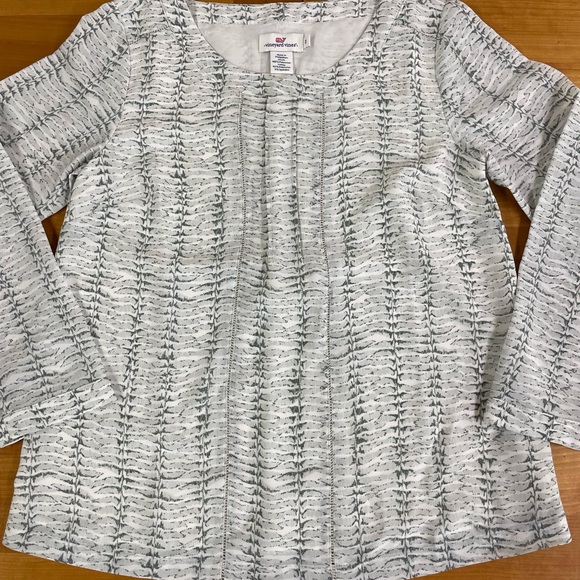 Vineyard Vines Fern Print Ladder Lace blouse top 2 - Picture 4 of 10